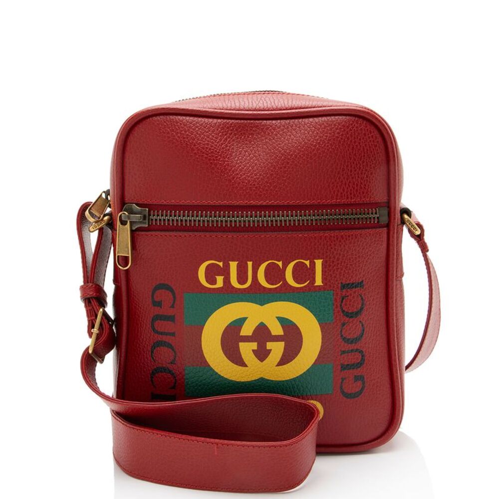 Gucci Leather Logo Messenger